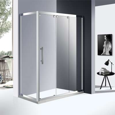 prefab bathroom waterproof enclosed shower cabin 8mm tempered glass double roller sliding clear new modern shower room