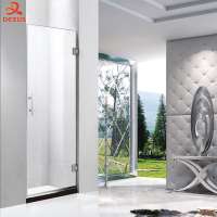 Dexus DF-6012 10mm Tempered Glass 90 Degree Swing Polished Stainless Steel Hinge Shower Glass Door