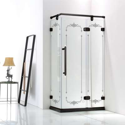 diamond shape three side shower cabinets 304 stainless steel bathroom pentagon shower enclosures explosion proof glass door with