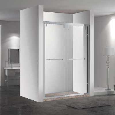 American wood structure house sliding shower enclosure metal material  bathroom single pivot shower door enclosure