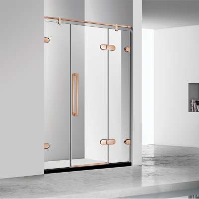 simple design hotel straight I shape quadrant shower enclosure+ large size prefabricated integrated glass door