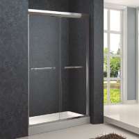 Aluminium Frame Double Sliding Bath Shower Screens(KD6004)