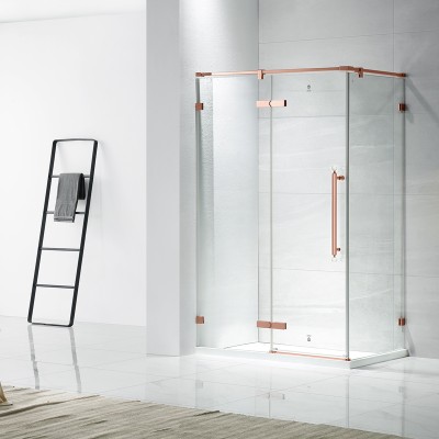 bathroom square shape temper glass door duschkabine pivot glass door bathtub shower cabin